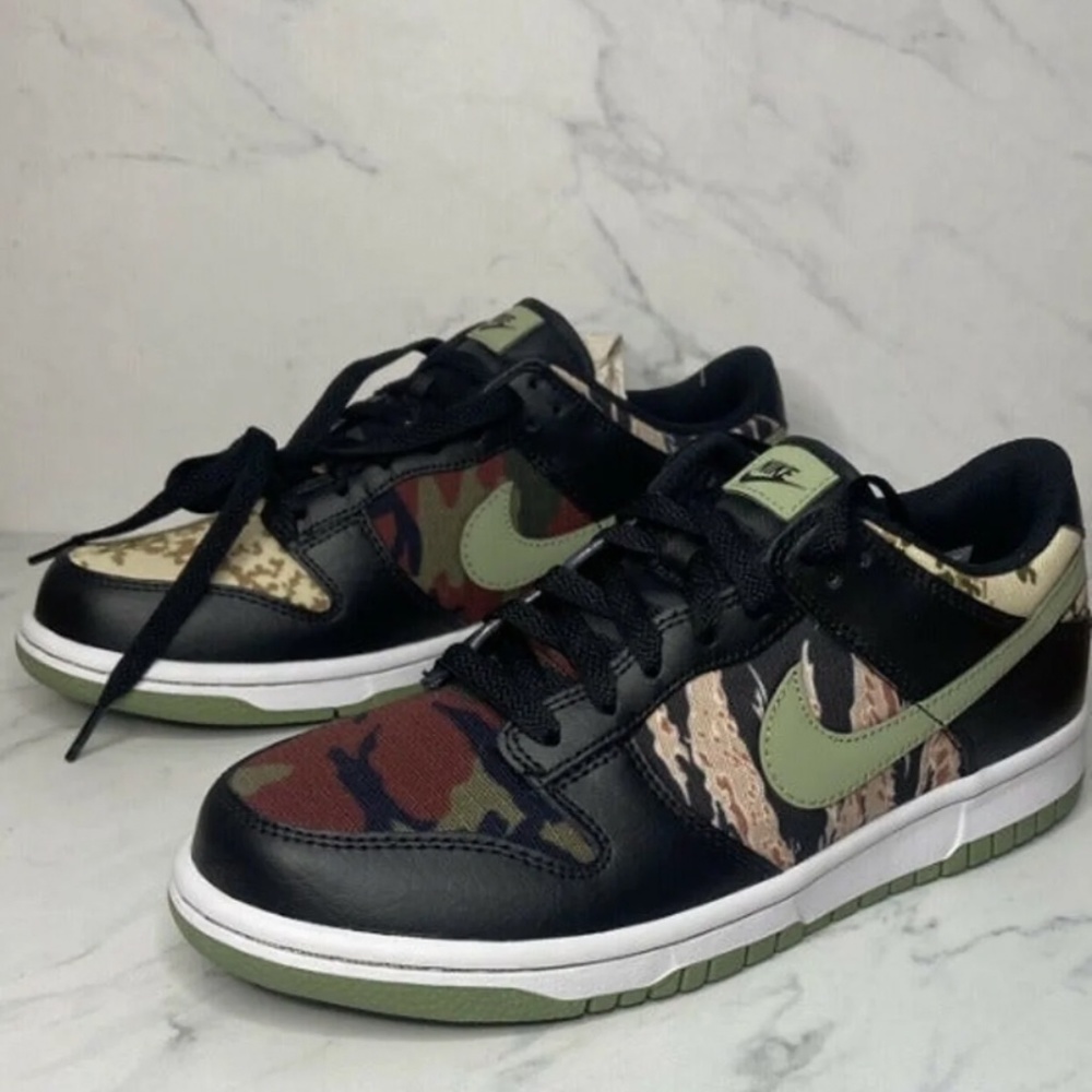 Nike Dunk Low SE Camo Black Green